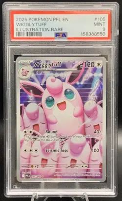 Wigglytuff 105/094 IR PSA 9 MINT - Pokemon Phantasmal Flames Illustration Rare - Image 1
