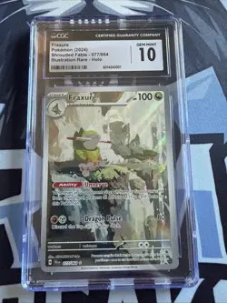 CGC 10 Fraxure 077/064 IR Illustration Rare Shrouded Fable SFA Pokemon Card - Image 1