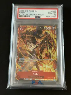 2026 ONE PIECE PROMOS ILLUSTRATION BOX VOL.5 #007 SABO PSA 10 - Image 1