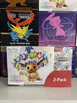 Pokemon TCG Prismatic Evolutions Costco 2 Pack - ETB & Booster Bundle Sealed ✅ - Image 1
