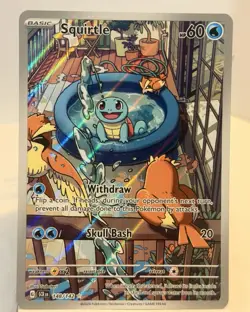 Squirtle 148/142 Holo Illustration Rare Stellar Crown Pokemon English NM - Image 3