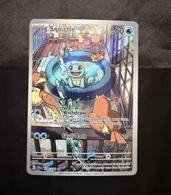 Pokemon Squirtle 148/142 Sv07: Stellar Crown Illustration Rare Holo English 60HP - Image 1