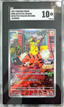 2023 Detective Pikachu #98/SV-P Pokemon Japanese Promo SGC 10 Beautiful - Image 1