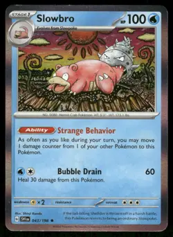 Pokemon Cards Slowbro 043/198 Holo Scarlet & Violet Rare NM - Image 1