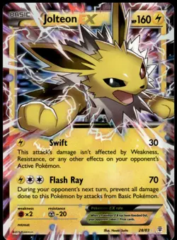 Jolteon EX 28/83 Generations Holo EX Rare MP Pokemon 2016 - Image 1