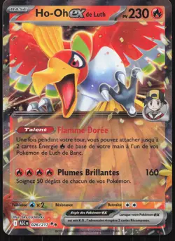 Carte Pokemon Ho-Oh-ex de Luth 026/217 REVERSE Heros Transcendants Francais - Image 1