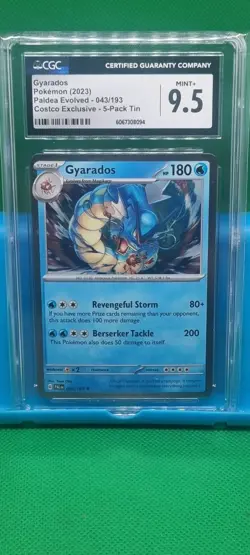 CGC 9.5 Pokemon - Gyarados Paldea Evolved 043 Cosmos Holo Rare Costco Exclusive - Image 1