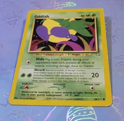 Oddish 68/111 Common Neo Genesis Pokemon Card VLP - Image 3