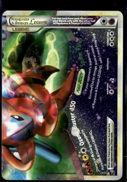 2010 POKEMON HGSS UNDAUNTED RAYQUAZA & DEOXYS LEGEND HOLO BOTTOM 90/90 LP - Image 1