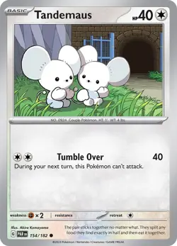 Tandemaus #154/182 Sv04 Paradox Rift Common Reverse Holo Pokemon TCG NM - Image 1