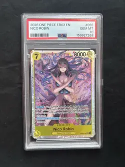 NICO ROBIN One Piece Heroines English EB03 055 Super Rare SR Card Low Pop PSA 10 - Image 1