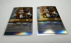 2x Disney Lorcana Mickey Mouse Friendly Face D100 COLLECTORS 18/P1 Foil Promo NM - Image 3