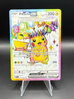 Pikachu ex 200 HP 219/191 Sv08: Surging Sparks Full Art Holo Ultra Rare English - Image 1