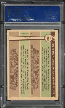 1976 O-Pee-Chee Ron Guidry RC DMITRI YOUNG COLLECTION OPC PSA 10 GEM MINT 🔥 - Image 2