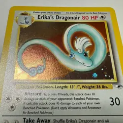 Erika's Dragonair 4/132 Gym Heroes Pokemon Unlimited Holo Rare NM SWIRL - Image 3