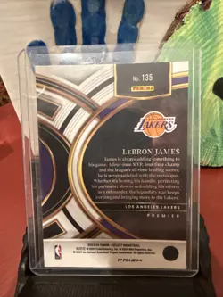 2023-24 Panini Select - Premier Level LeBron James #135 Orange Flash Prizm Mint - Image 2