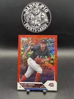 2023 Topps Pro Debut - Chrome Blaze Jordan #PDC-124 Red Mini-Diamond /5 - Image 1