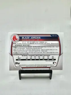 2023 Bowman Chrome Blaze Jordan Green Grass Refractor /99 Boston Red Sox ⚾🔥 - Image 2