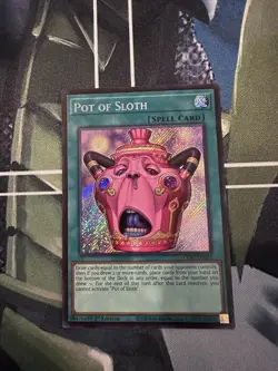 Konami Yu-Gi-Oh! Pot of Sloth CORI-EN061 Secret Rare 1st Ed Foil EN - Image 3