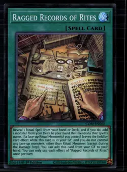 Yu-Gi-Oh! Ragged Records of Rites Chaos Origins SR CORI-EN062 1st Edition - Image 1