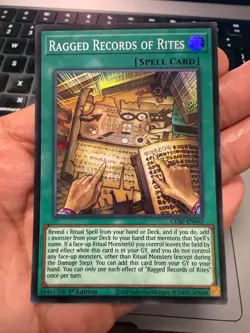 Ragged Records of Rites (Super Rare) CORI-EN062 NM 1st Edition Yu-Gi-Oh! - Image 1