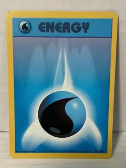 Water Energy 102/102 Base Set Pokemon Card Non Hololens Vintage 1999 WOTC LP - Image 1