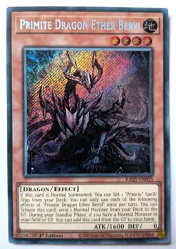 Yu-Gi-Oh Rarity Collection 5 Secret Rare RA05-EN033 Primate Dragon Ether Beryl - Image 1