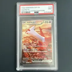 LATIAS EX 2024 POKEMON SURGING SPARKS SIR #239/191 PSA 9 read desc - Image 1