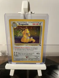 Pokemon TCG Dragonite Fossil Holo Card 4/62 Base Set 1999 Vintage - Image 1
