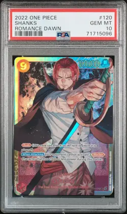 2022 One Piece OP01-120 Shanks SEC PSA 10 Romance Dawn English - Image 1