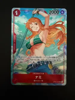 One Piece Card Nami OP01-016 R Parallel Romance Dawn Japanese 2022 - Image 1