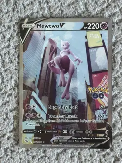 Mewtwo V (Alternate Full Art) 072/078 Pokemon GO Holo - Image 1