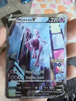 Mewtwo V (Alternate Full Art) 072/078 Pokemon GO Holo - Image 1