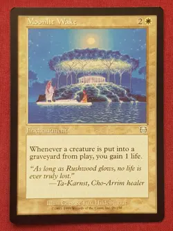 Magic The Gathering MERCADIAN MASQUES MOONLIT WAKE white card MTG - Image 1