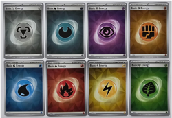 Pokemon Stellar Crown Holofoil Energy Set - 8 Cards, 1 of Each Color NM ENGLISH - Image 1