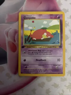 Pokemon TCG Slowpoke 1st Edition Near Mint 67/82 Card, Great Condition - Image 1