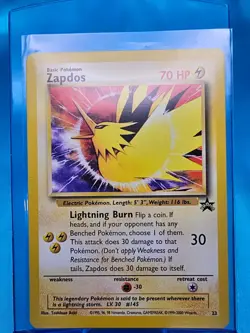 Zapdos 23 NM Black Star Promo Rare Pokemon TCG Card 2000 - Image 1