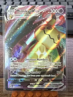 Pokemon Mimikyu VMAX Holo Ultra Rare TCG Card 069/172 Brilliant Stars - Image 1