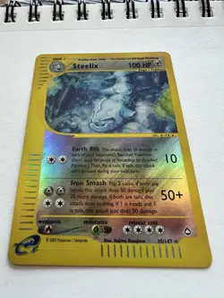 Steelix 35/147 Aquapolis Pokemon TCG Card Reverse Holo Mint Condition E Reader - Image 1