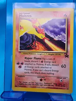 Moltres 21 LP Black Star Promo Rare Pokemon TCG Card 2000 - Image 1