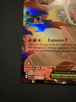 Mega Charizard Y Ex Holo 022/217 Pokemon Card - Image 5
