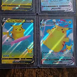 Pokemon TCG Celebrations Pikachu 5-Card Lot Flying/Surfing Pikachu V VMAX Holo - Image 2