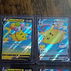 Pokemon TCG Celebrations Pikachu 5-Card Lot Flying/Surfing Pikachu V VMAX Holo - Image 3