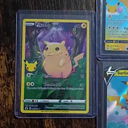 Pokemon TCG Celebrations Pikachu 5-Card Lot Flying/Surfing Pikachu V VMAX Holo - Image 4