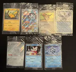 2025 Pokemon Holiday Calendar Promo Card Lot: 7 Stamped Promos Sealed - Image 1