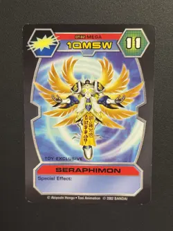 Digimon D-Tector Seraphimon Mega Card DT-62 2002 Bandai - Image 1