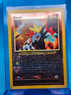 Entei 34 NM Reverse Holo Black Star Promo Rare Pokemon TCG Card 2001 - Image 1