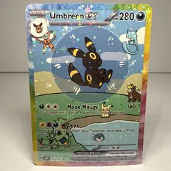 Pokemon Sparkle Holo Rainbow Boarder Cute Anime Bubble Umbreon EX Card - Image 1