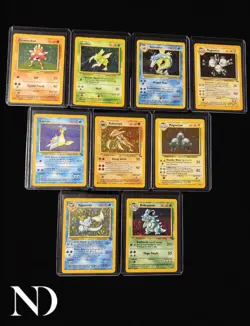 1999 Pokemon Holo Lot Gyarados Vaporeon Scyther Lapras Vintage WOTC Cards - Image 1