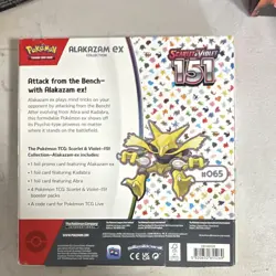 Pokemon TCG Scarlet & Violet 151 Alakazam ex Collection Box English 7 Cards 2023 - Image 2